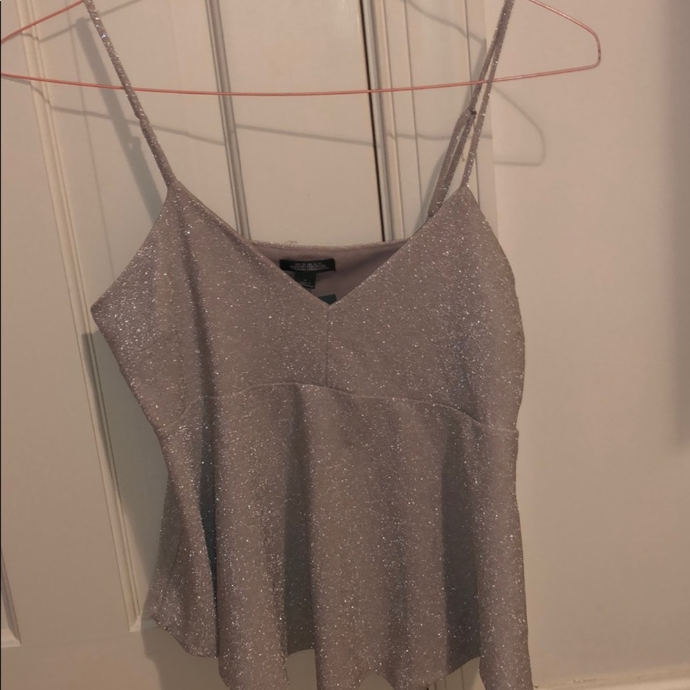 purple gray sparkle top